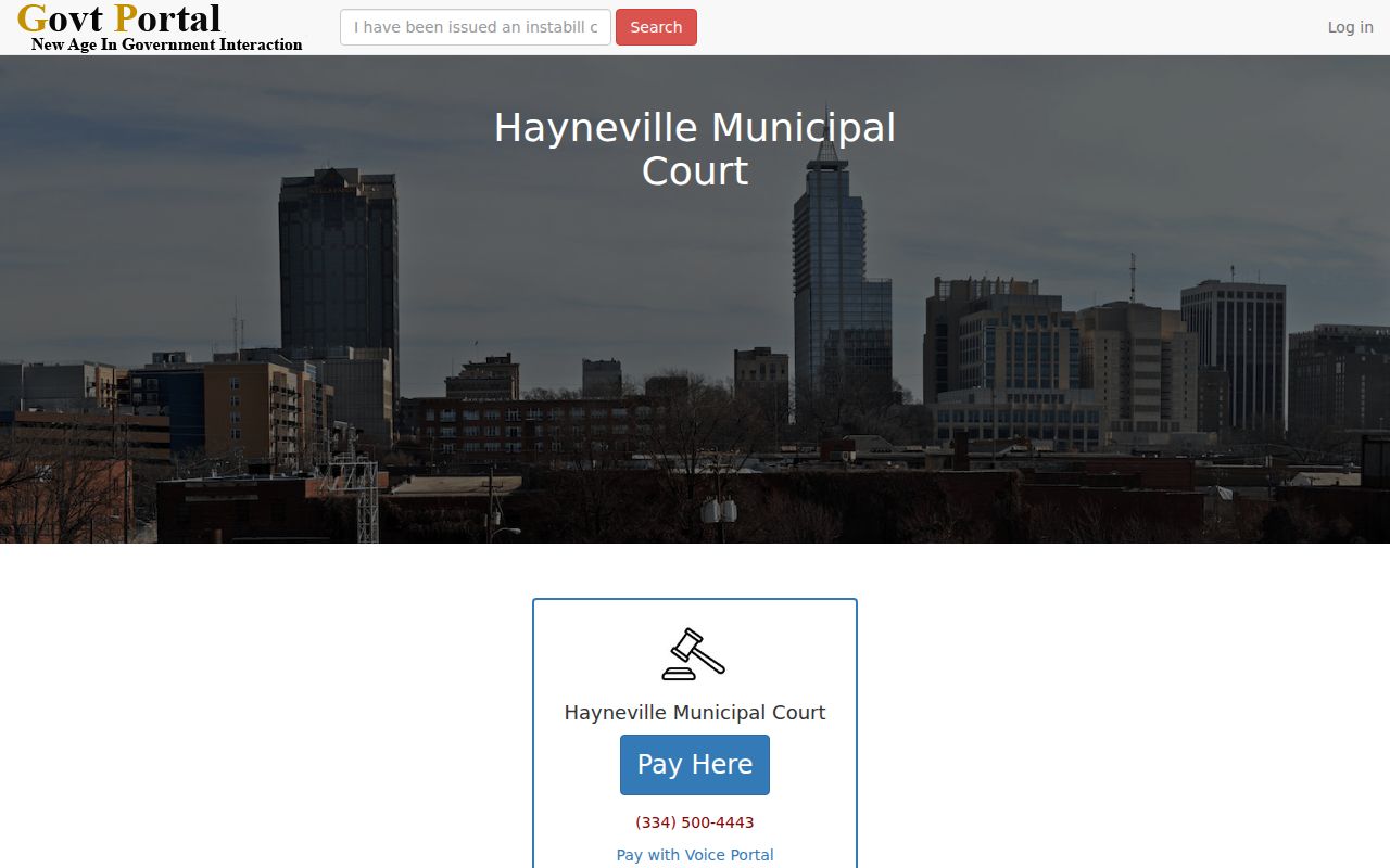 Hayneville criminal records municipal court payment portal