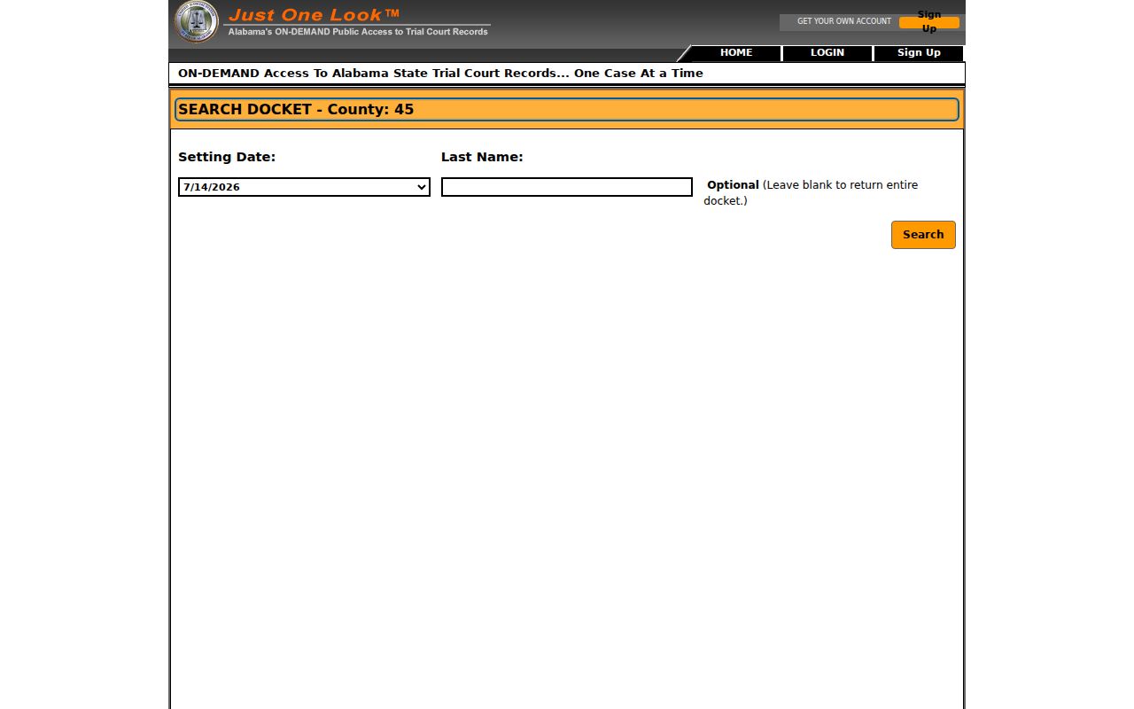 Lowndes County criminal court case settings docket