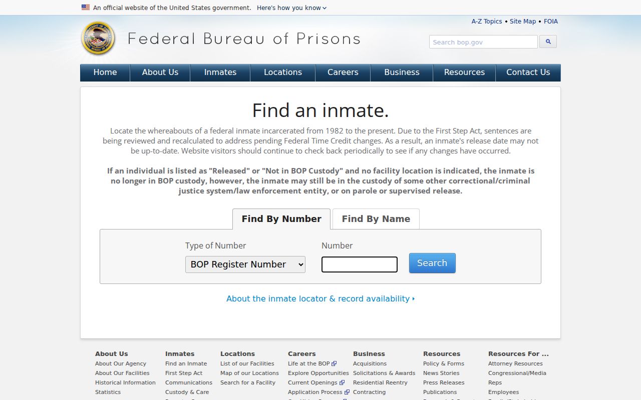 Lowndes County criminal history federal BOP inmate locator