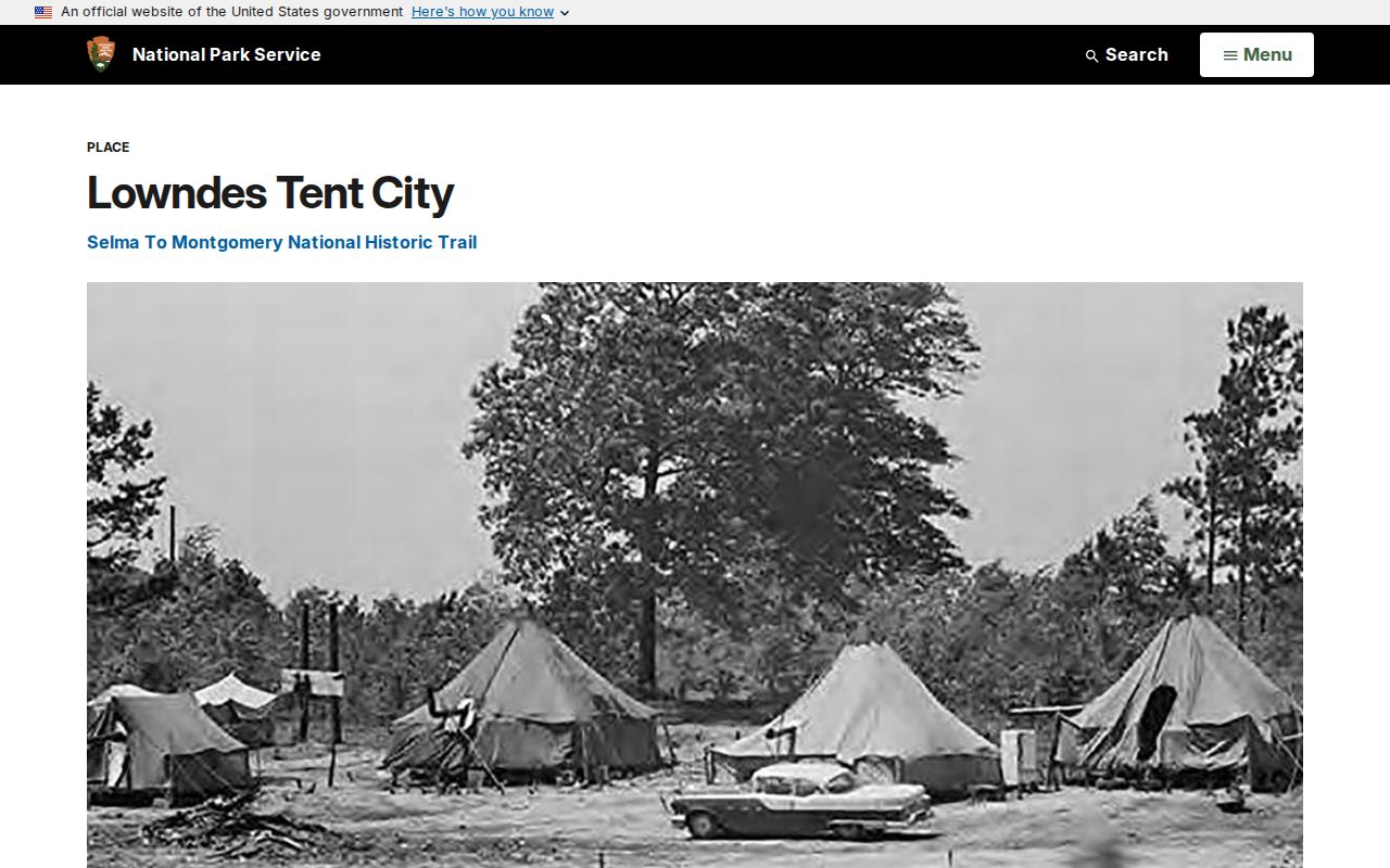 White Hall criminal history research and Lowndes Tent City records